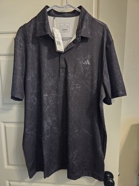 adidas Men’s Black Marble Polo Shirt